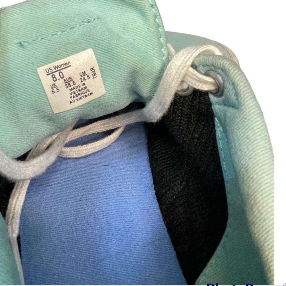 Vans Lace Up Sneaker Shoes Tiffany Blue Size 8 - Picture 6 of 7